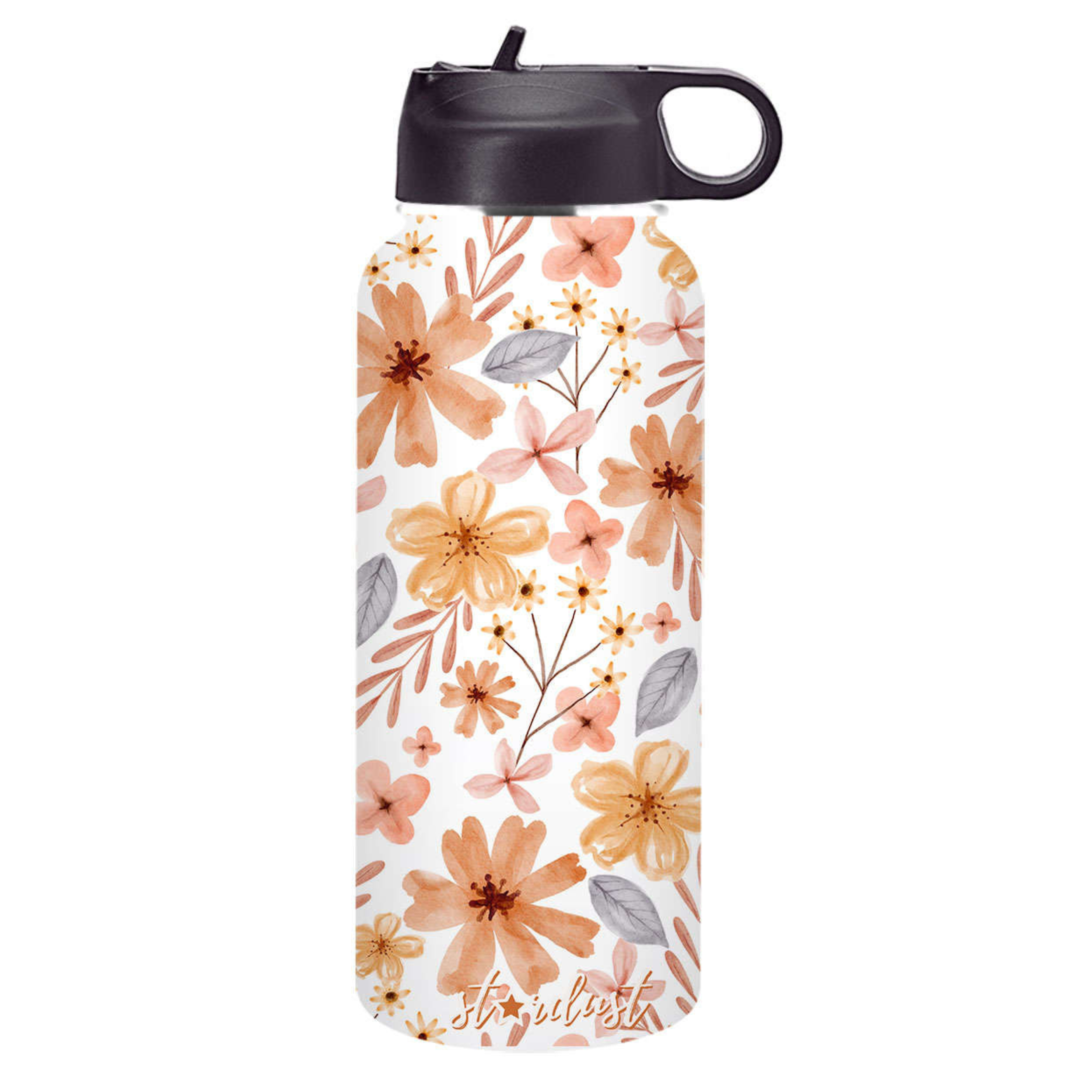 Fall Florals Stainless Steel 32 oz Water Bottle