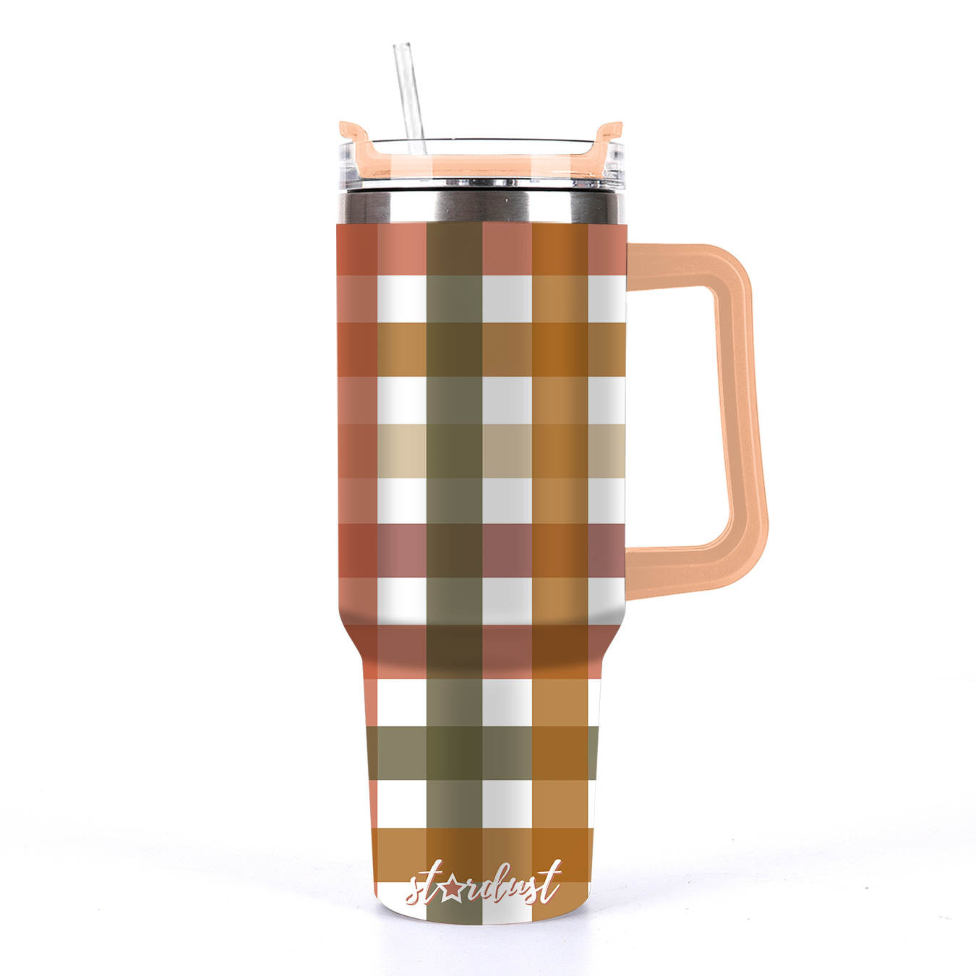 Fall Plaid 30oz Tumbler with Handle