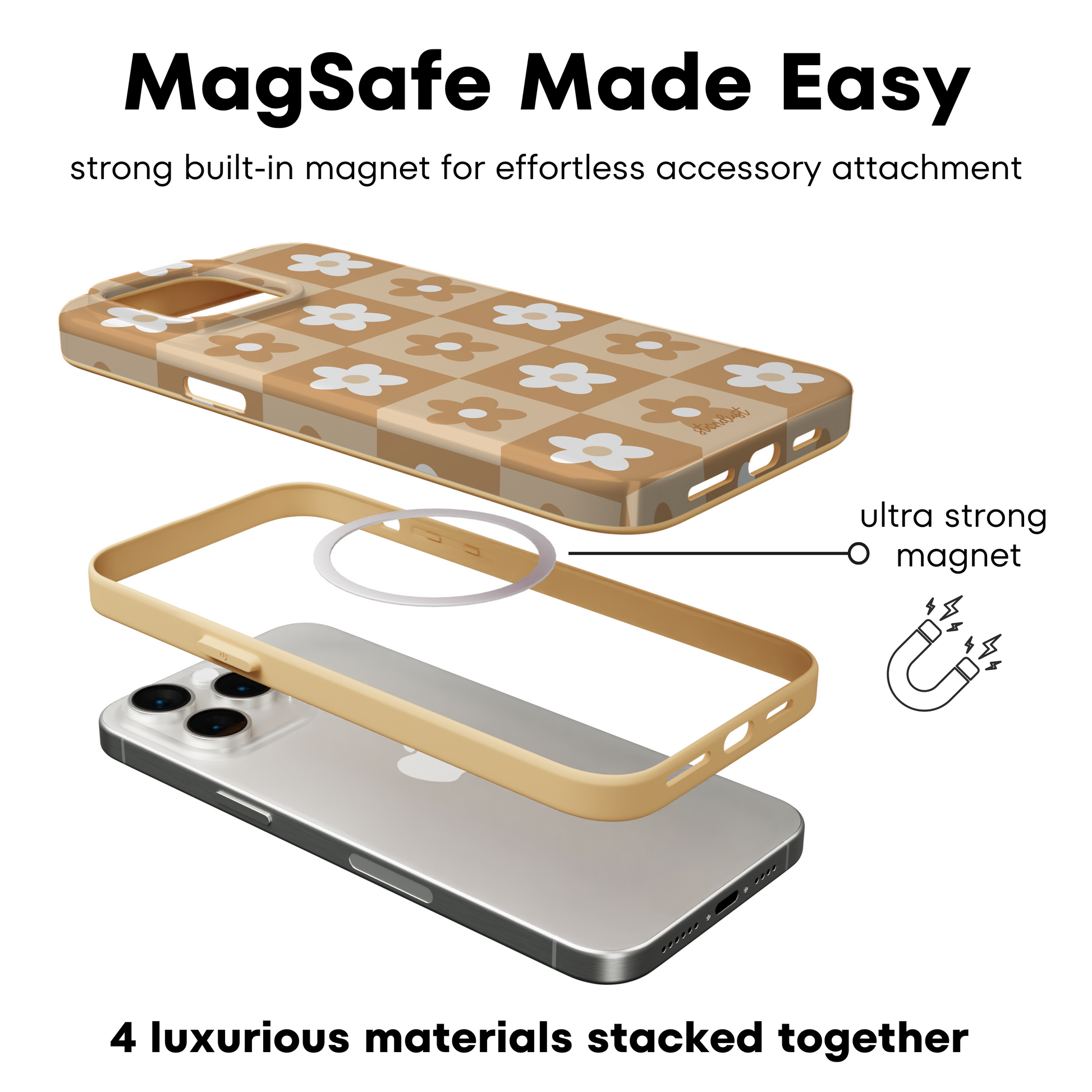 Nude Checkers MagSafe iPhone Case