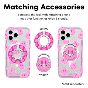 Pink Smileys MagSafe iPhone Case
