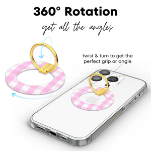 Pink Gingham MagSafe Phone Ring