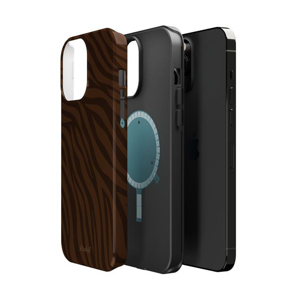 Cocoa Zebra MagSafe Phone Case
