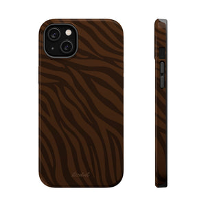 Cocoa Zebra MagSafe Phone Case