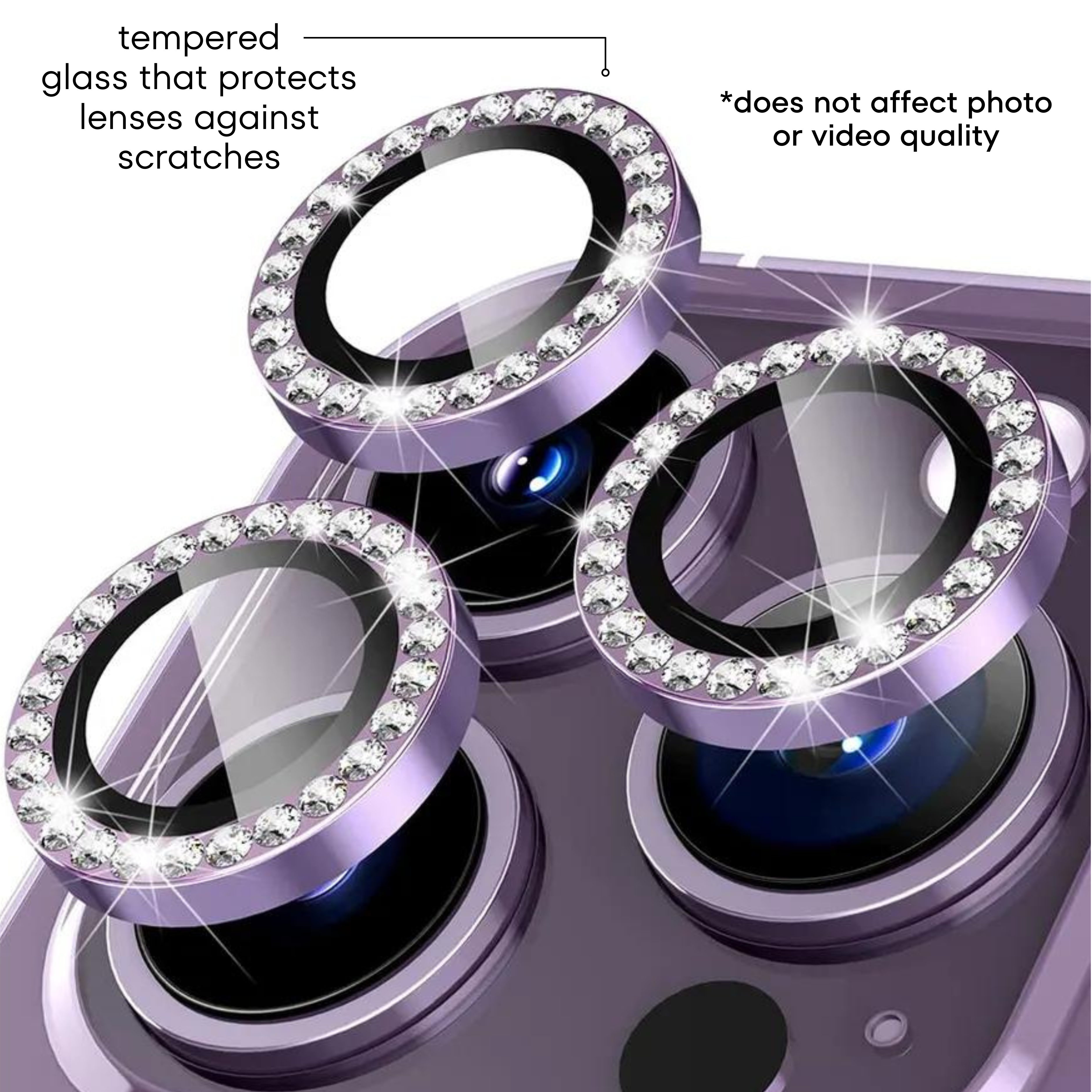Holographic Diamond Phone Camera Lens Protector