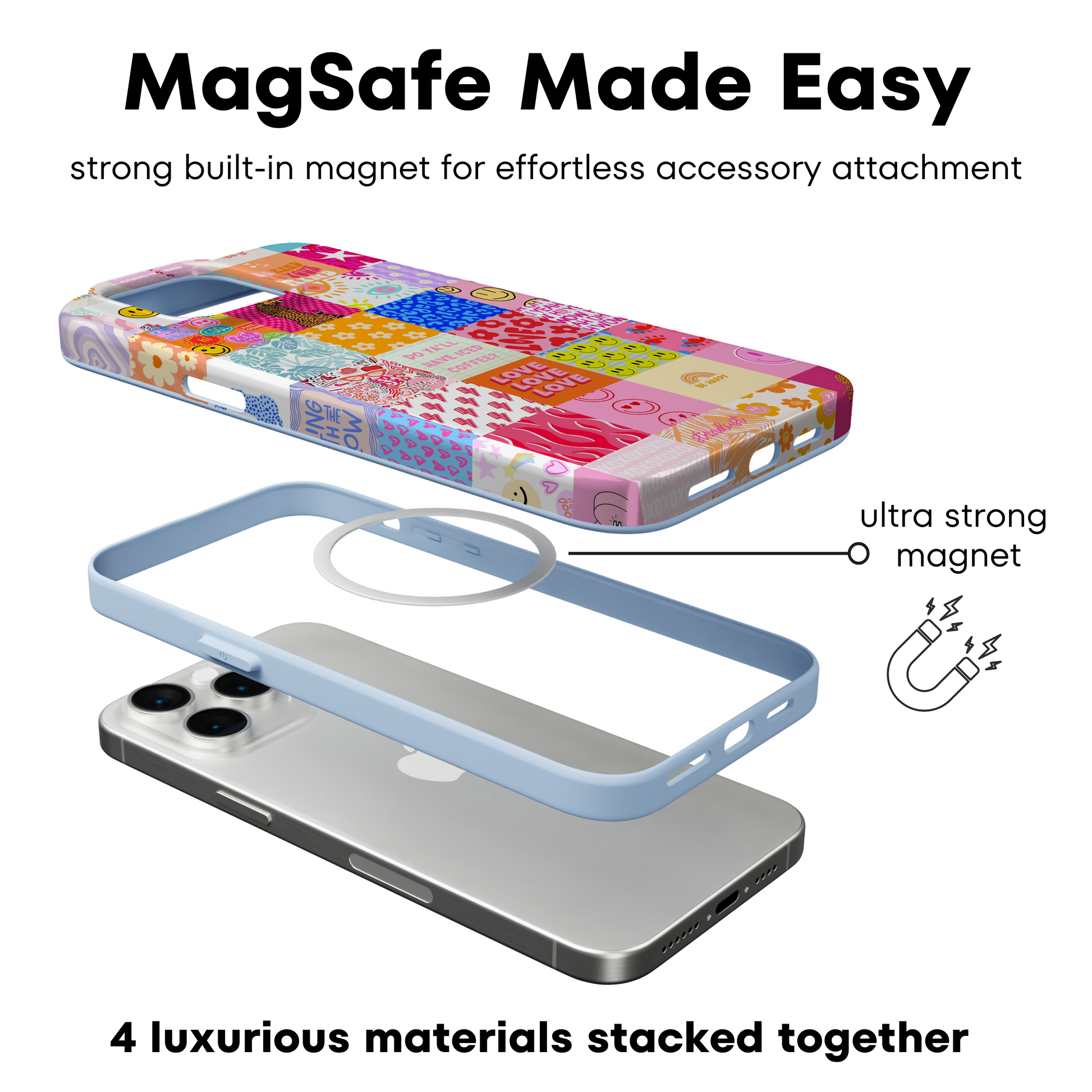 Preppy Collage MagSafe iPhone Case