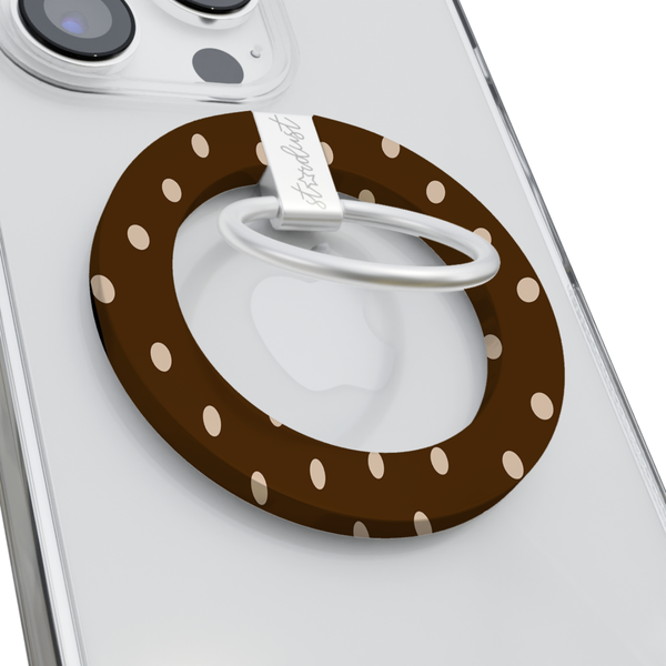 Mocha Polka Dots MagSafe Phone Ring