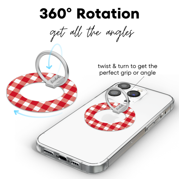 Strawberry Gingham MagSafe Phone Ring