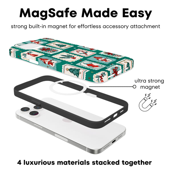 Santa's Stamps MagSafe iPhone Case