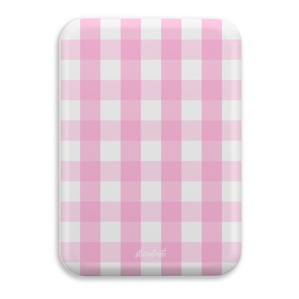 Pink Gingham MagSafe Power Bank