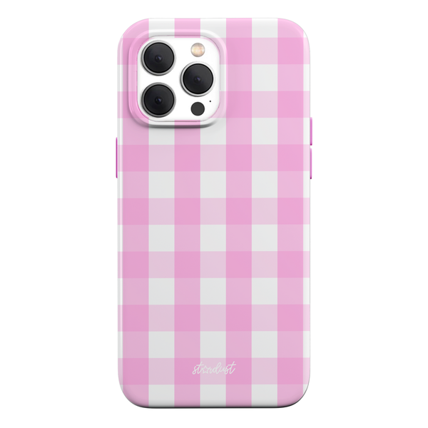 Pink Gingham MagSafe iPhone Case