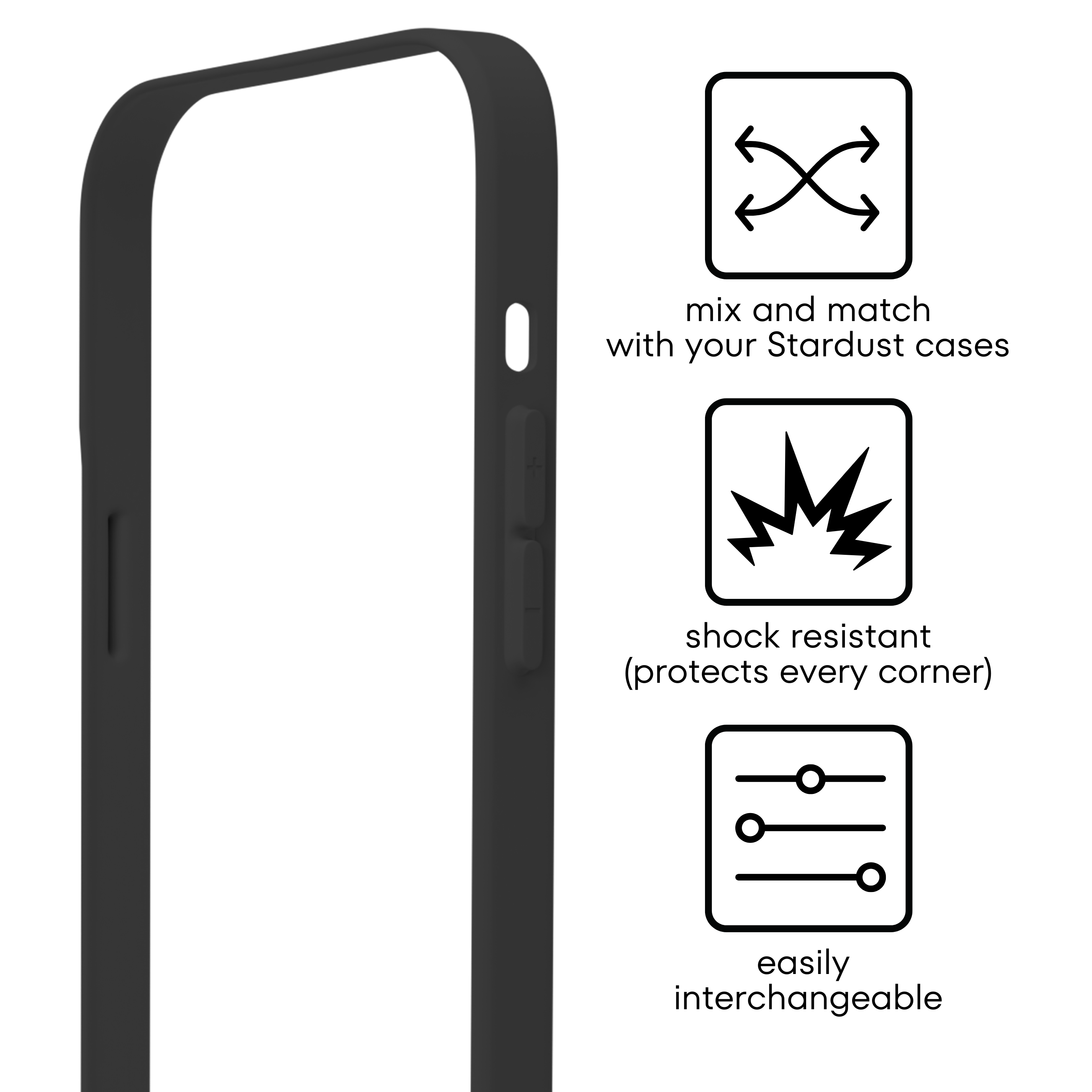 Black Phone Case Border