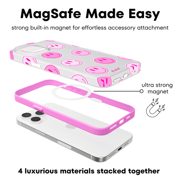 Bubblegum Smileys MagSafe iPhone Case
