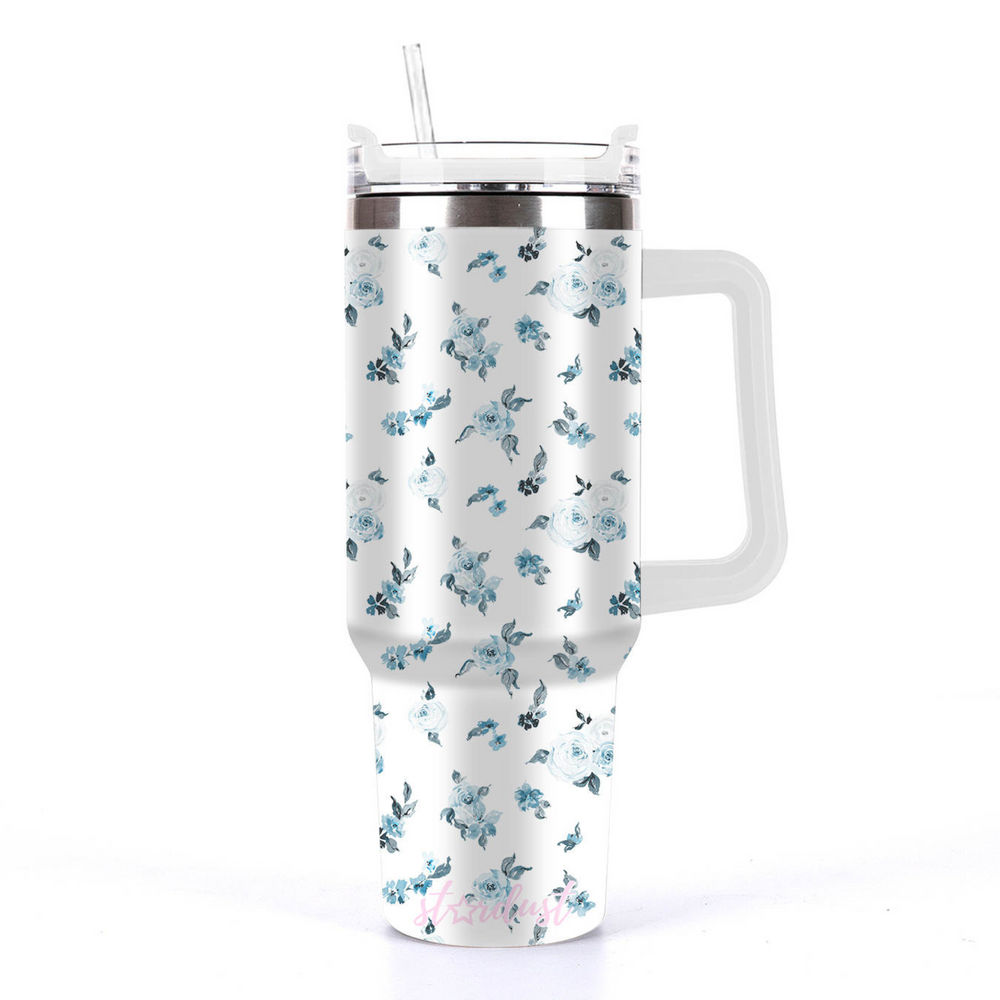 Coastal Florals 30oz Tumbler with Handle