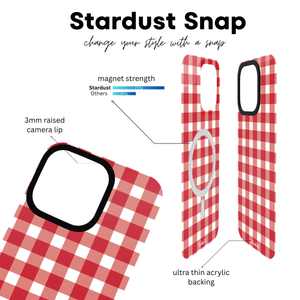 Strawberry Gingham Stardust Snap