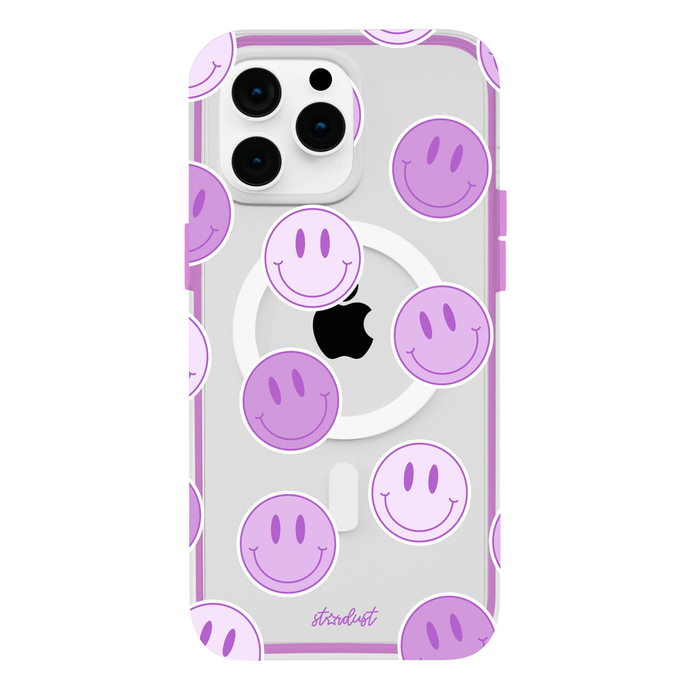Lilac Smileys MagSafe iPhone Case
