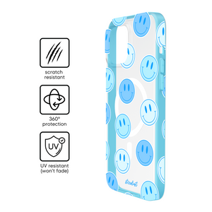 Blue Smileys MagSafe iPhone Case