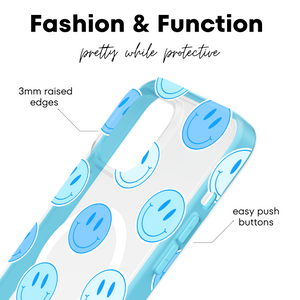 Blue Smileys MagSafe iPhone Case