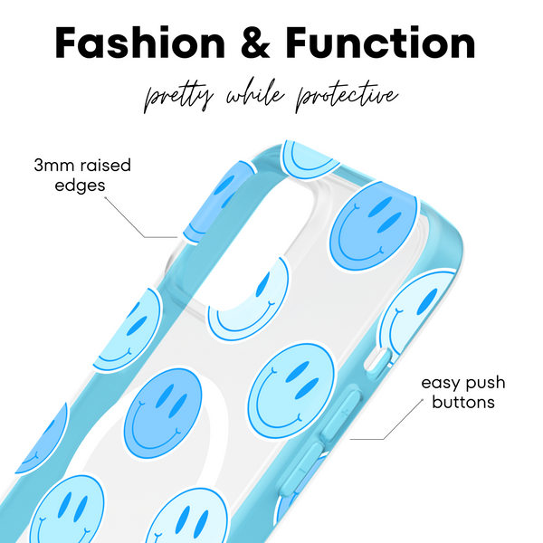 Blue Smileys MagSafe iPhone Case