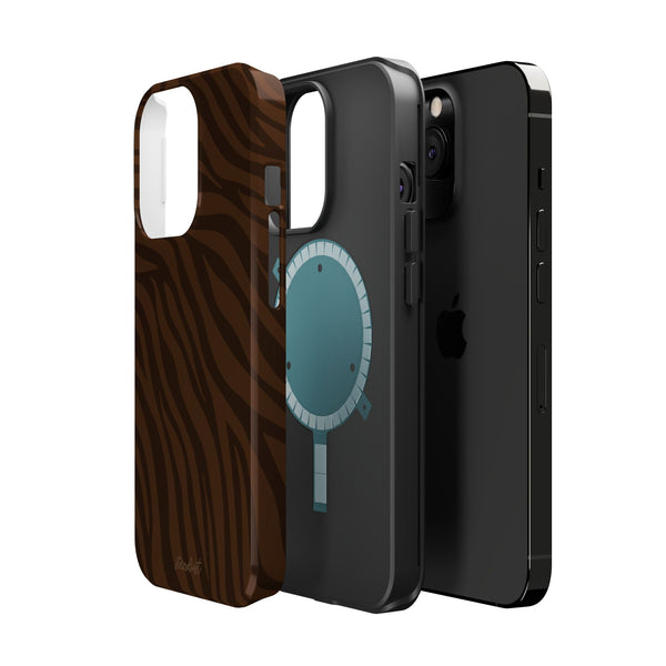 Cocoa Zebra MagSafe Phone Case