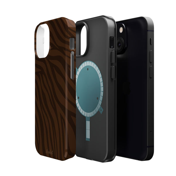 Cocoa Zebra MagSafe Phone Case