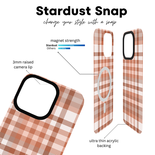 Pumpkin Plaid Stardust Snap