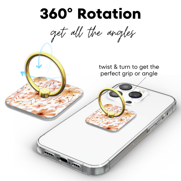 Boho Blooms Adhesive Phone Ring