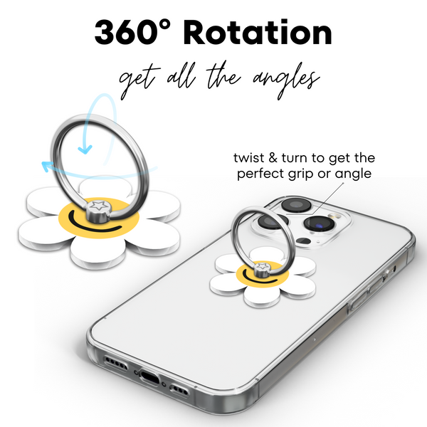 Wavy Daisy Adhesive Phone Ring