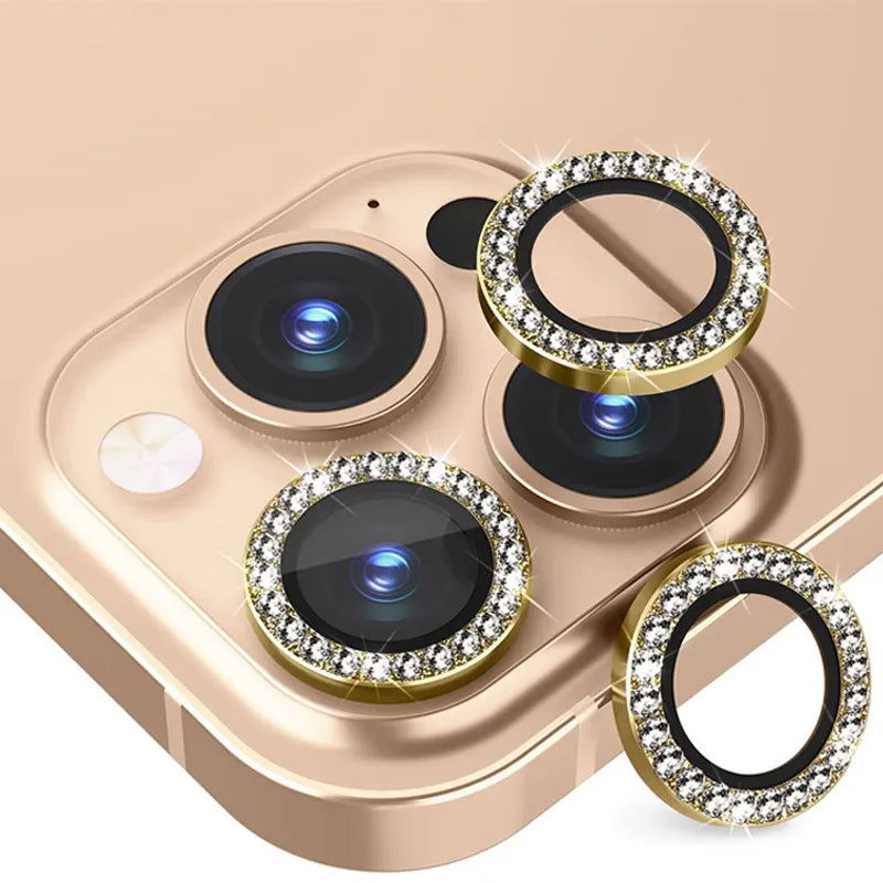 Gold Diamond Phone Camera Lens Protector