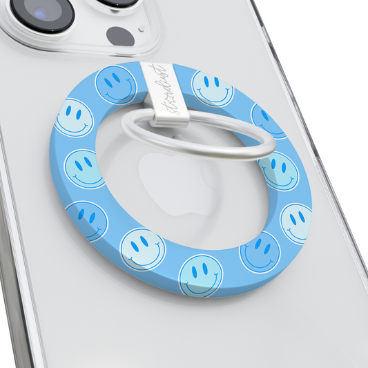 Blue Smileys MagSafe Phone Ring