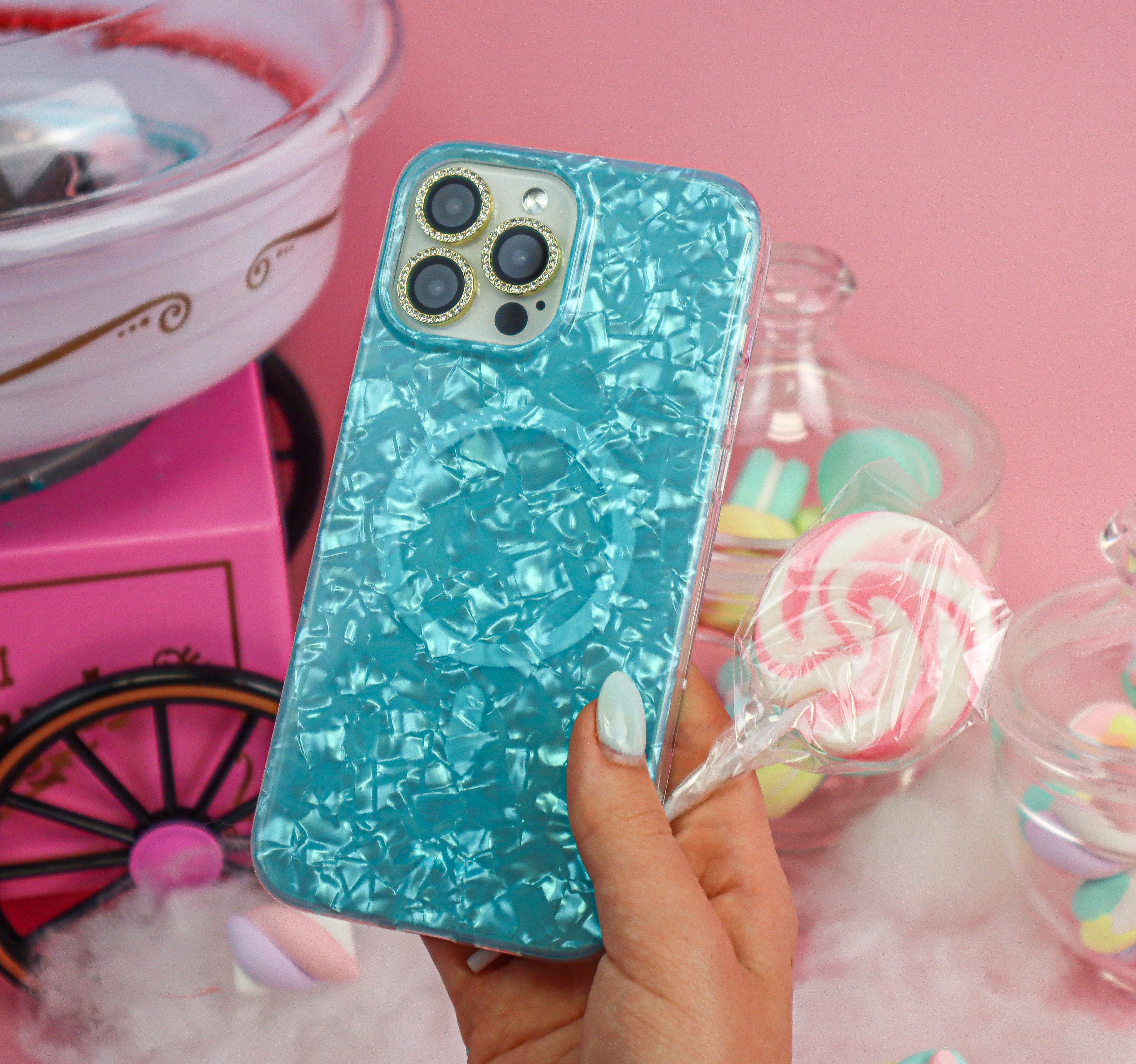 Cotton Candy Pearl MagSafe iPhone Case