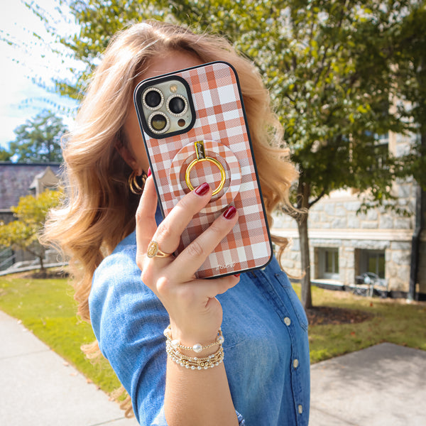 Pumpkin Plaid Stardust Snap