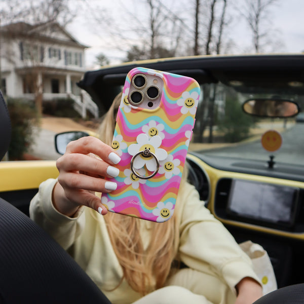 Wavy Daisy Adhesive Phone Ring