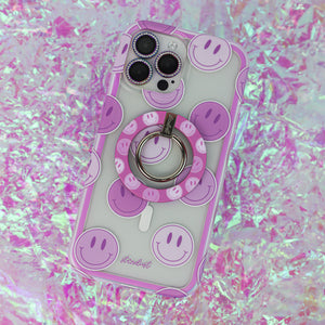 Lilac Smileys MagSafe Phone Ring