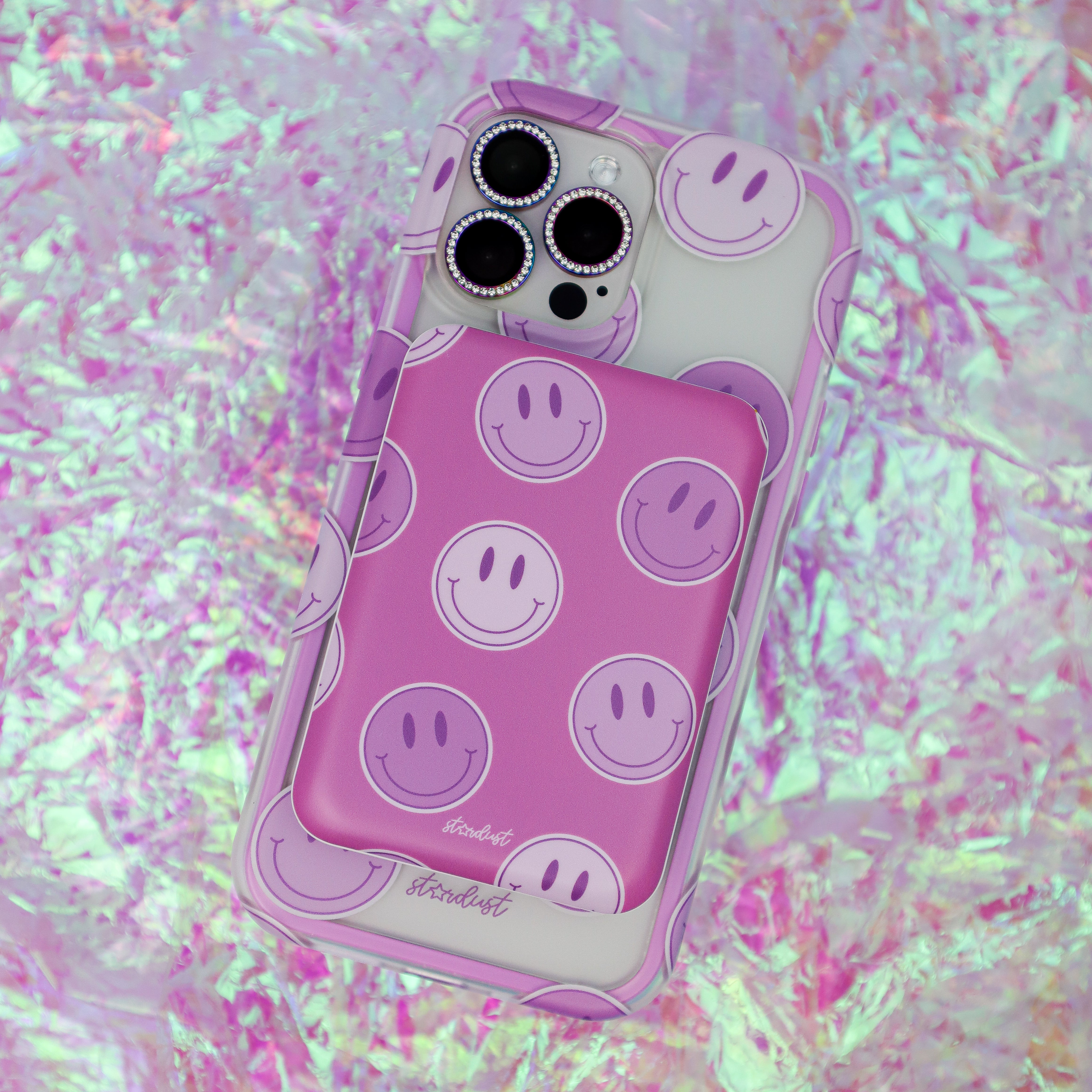 Lilac Smileys MagSafe Power Bank