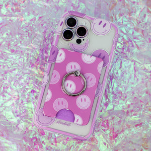 Lilac Smileys MagSafe Wallet