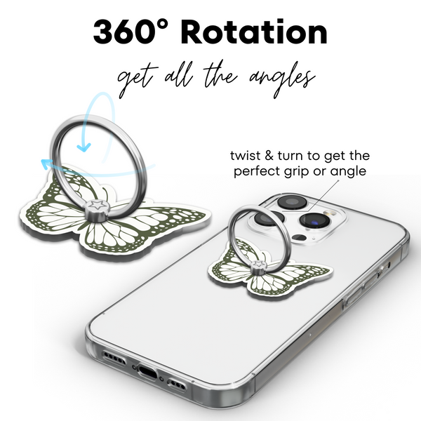 Sage Jungle Adhesive Phone Ring