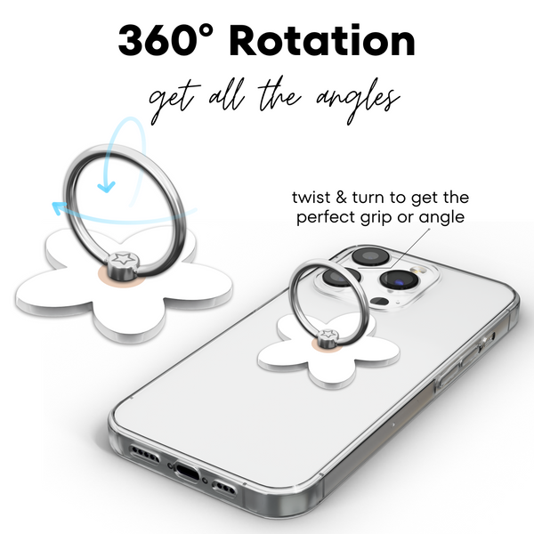 Nude Checkers Adhesive Phone Ring