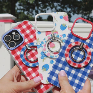 Strawberry Gingham Stardust Snap