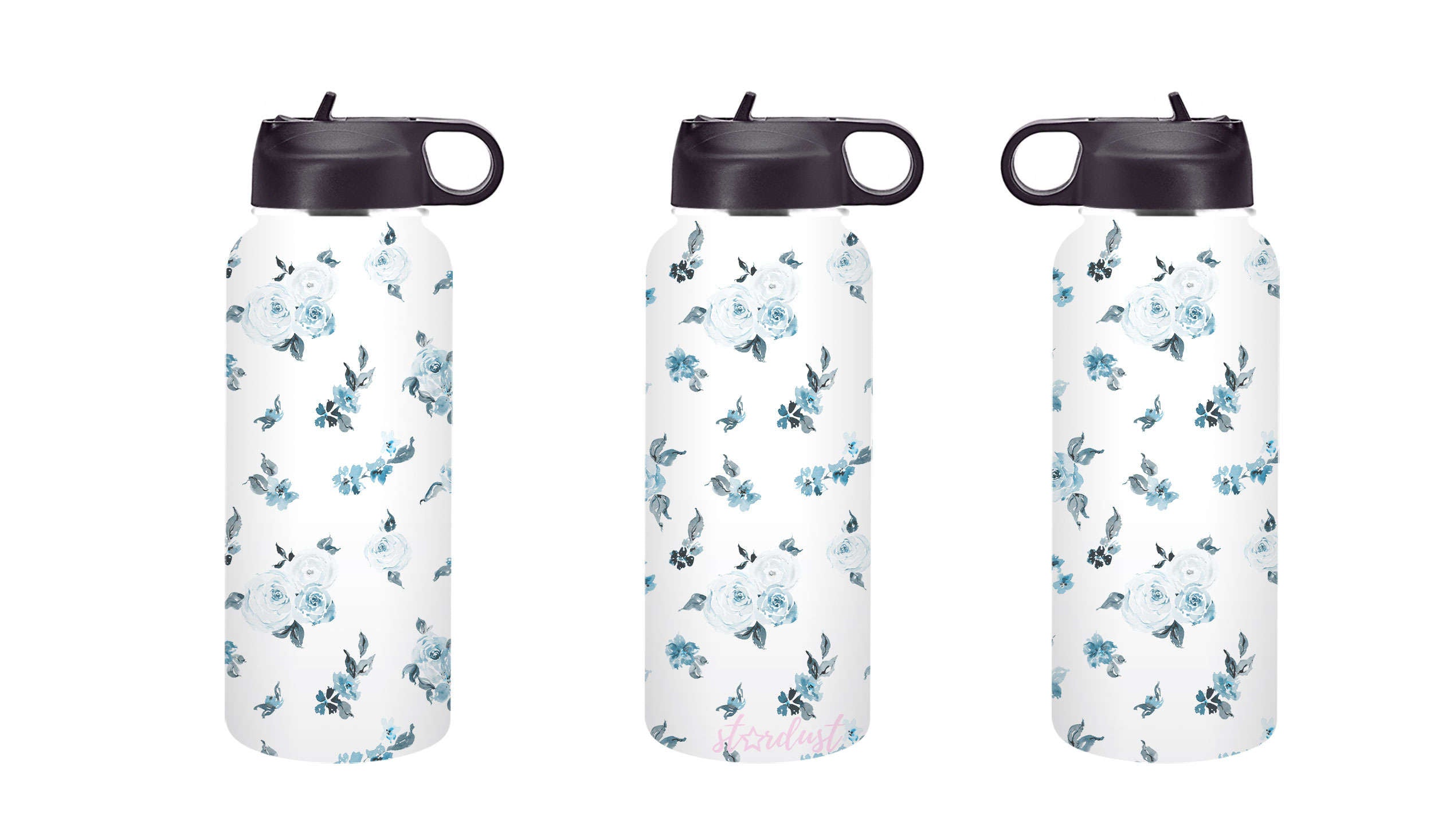 Coastal Florals Stainless Steel 32 oz Water Bottle